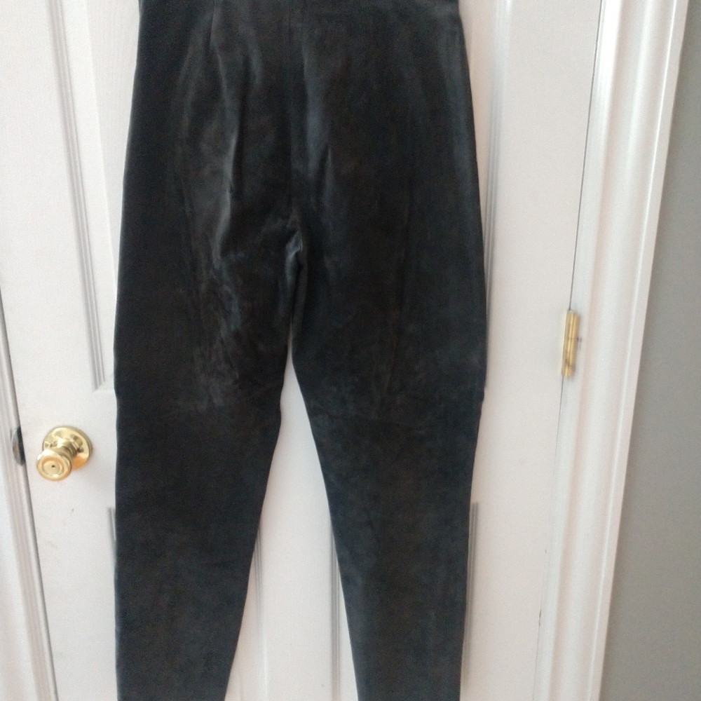 Dark gray suede dress pants